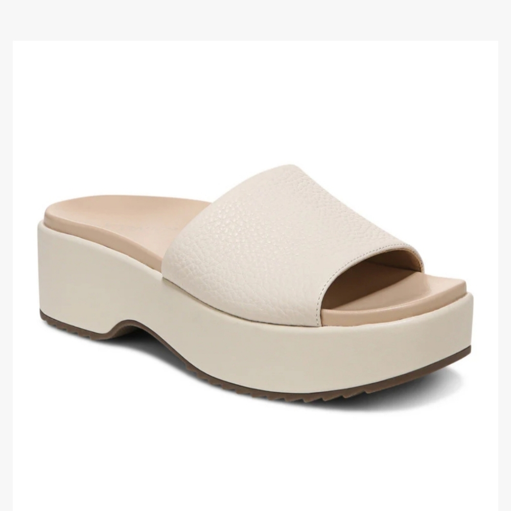 Brand New Vionic Cream Trista Platform Slide Sandal Size 11